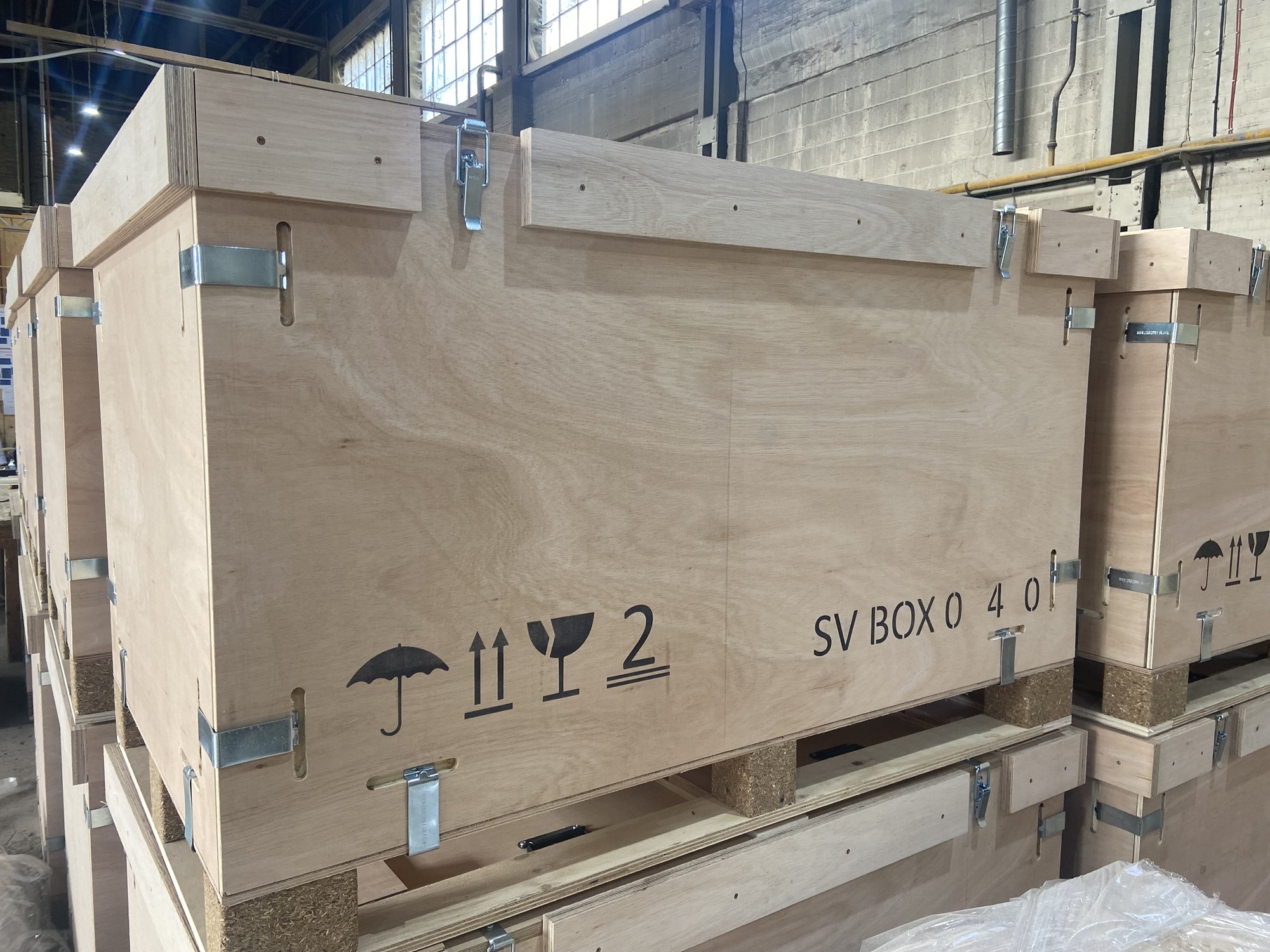 MOD compliant wooden shipping crate for secure export