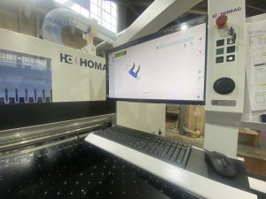 HOMAG beam saw used for the Crocodile Packaging precision panel cutting service